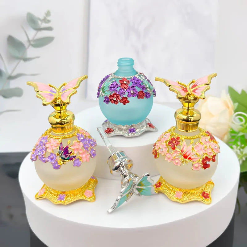 25ml Beauty Salon Special High-grade Thickened Butterfly Glass Vacuum Packing Essential Oil Perfume Bottle