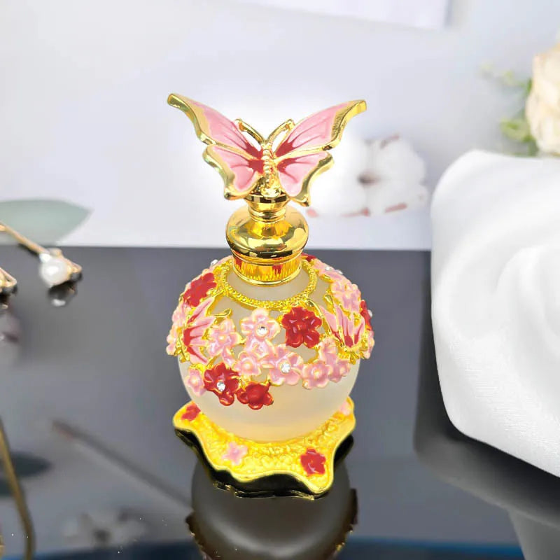 25ml Beauty Salon Special High-grade Thickened Butterfly Glass Vacuum Packing Essential Oil Perfume Bottle
