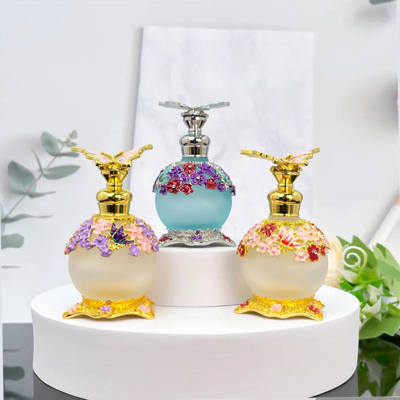 25ml Beauty Salon Special High-grade Thickened Butterfly Glass Vacuum Packing Essential Oil Perfume Bottle